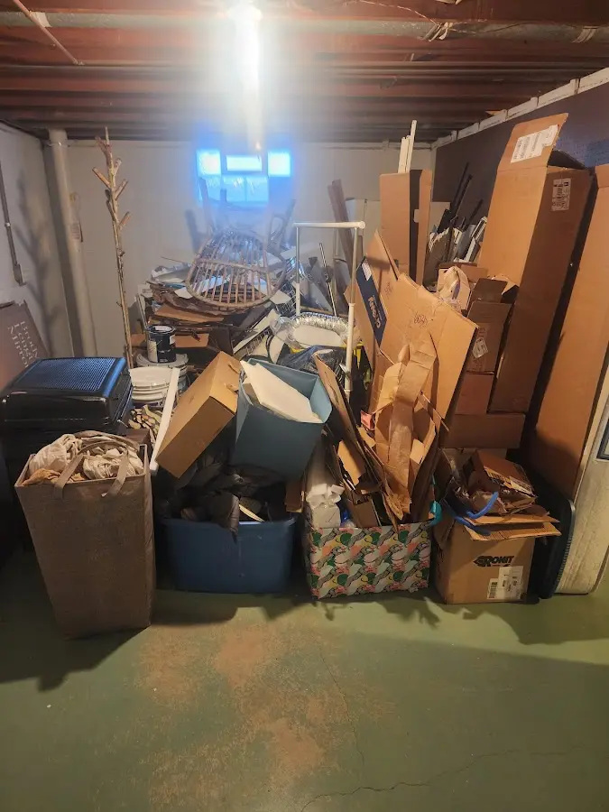 Roll-off dumpster container at job site for Yard Waste Dumpster Rental in Stanford